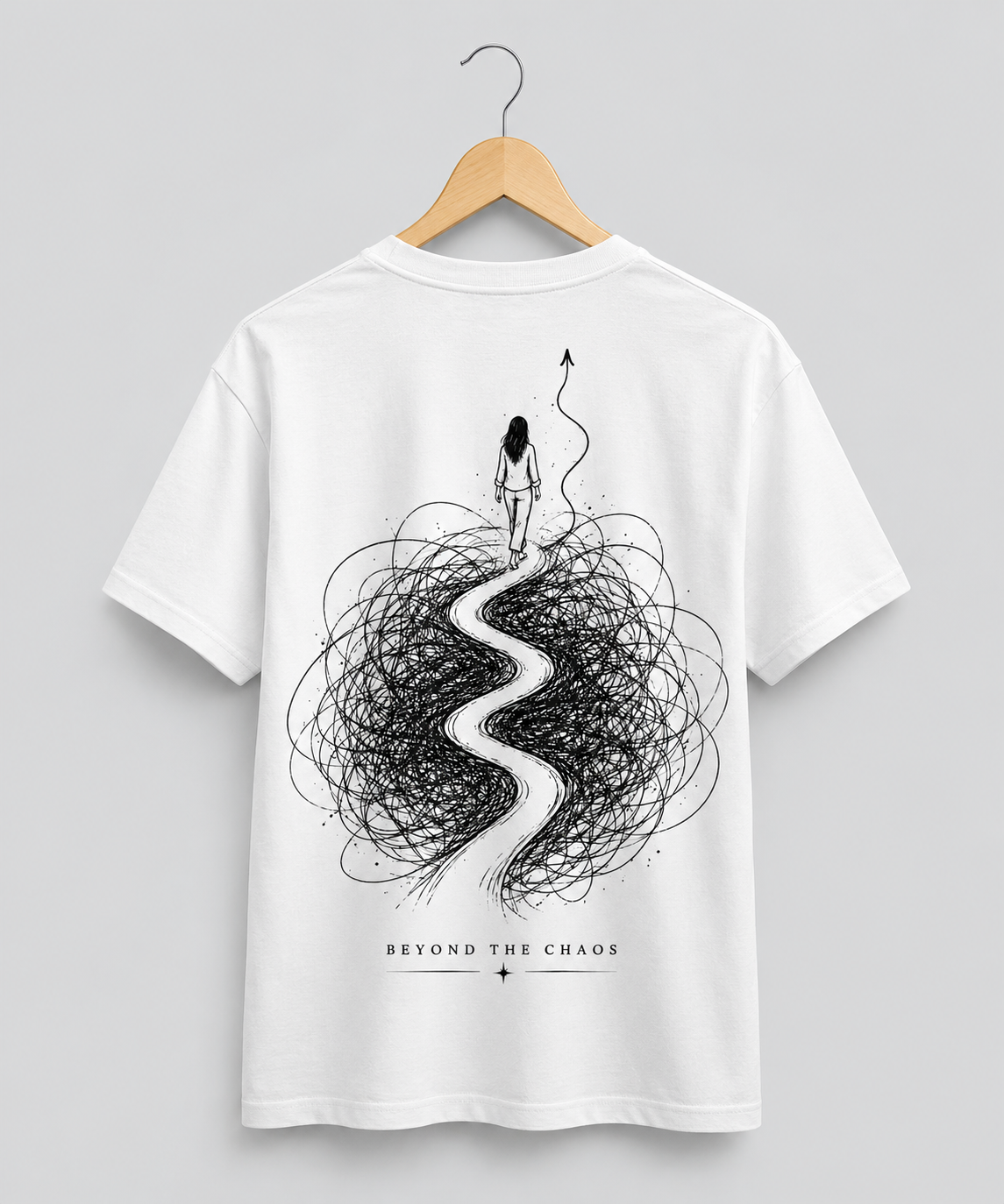 'Beyond the Chaos' Womens Organic Boxy Oversized T-shirt