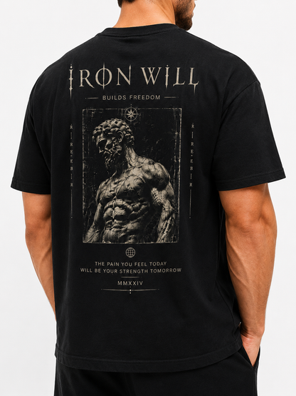'Iron Will' Graphic Gym T-Shirt