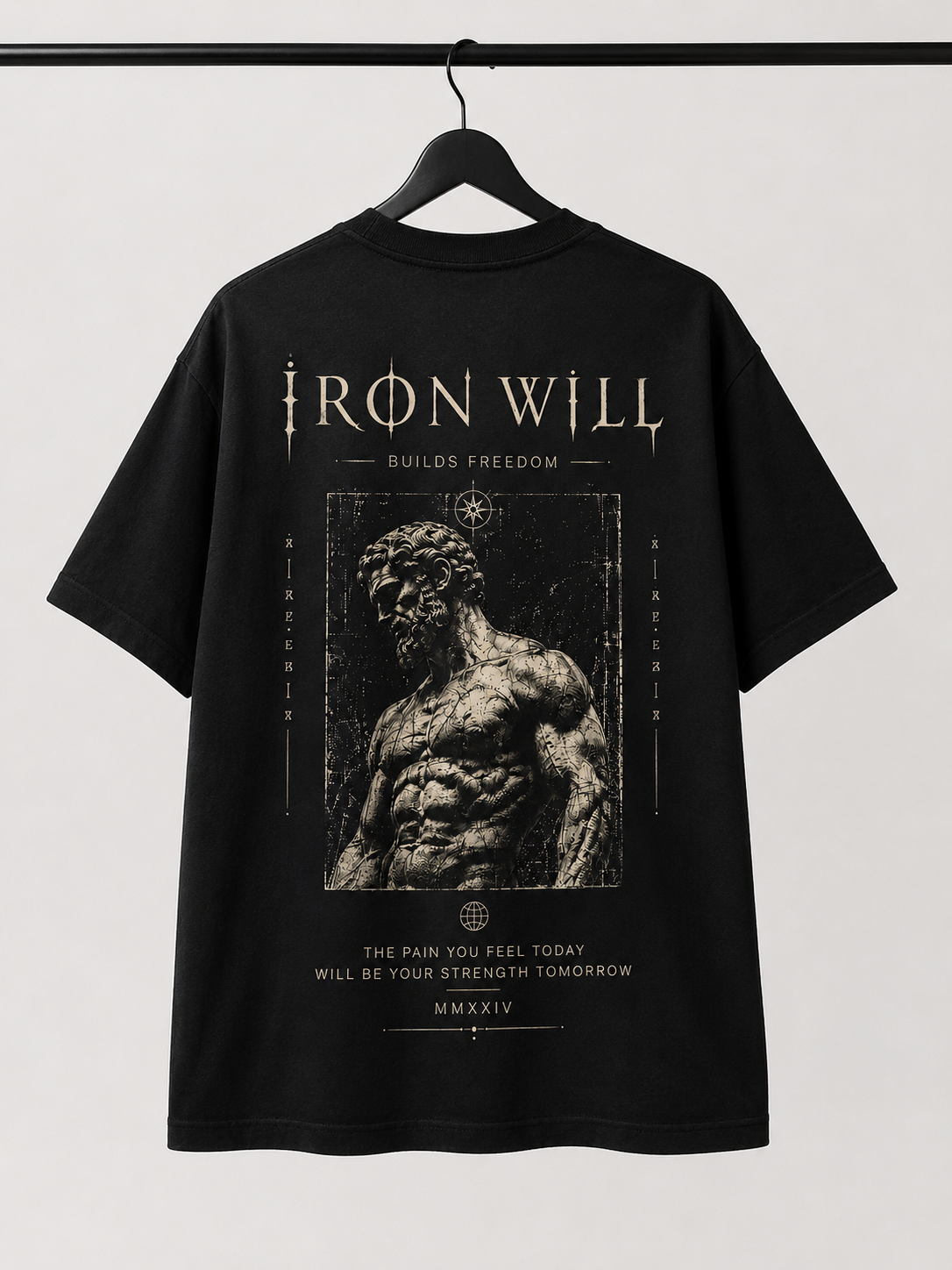 'Iron Will' Graphic Gym T-Shirt
