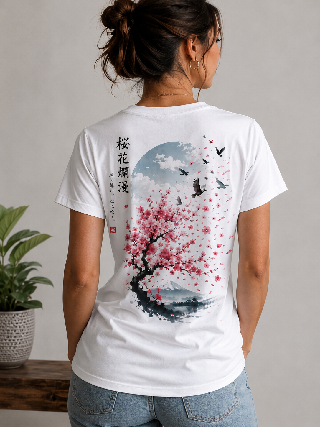 'Sakura Ranman' Women Organic Boxy T-Shirt