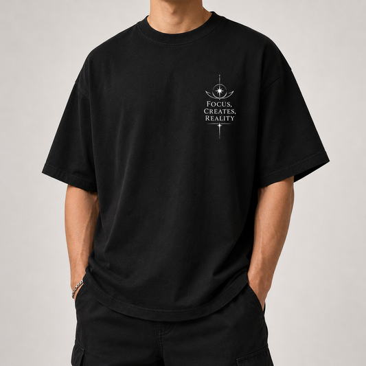 'Focus, Creates, Reality' Cotton Men T-Shirt