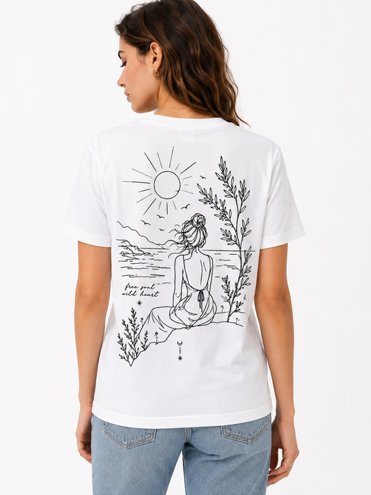 Free Soul, Mild Heart Women Organic Boxy T-Shirt